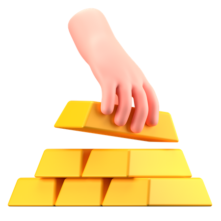 Gold Ingot  3D Icon