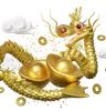 Gold Ingot With Dragon