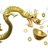 Gold Ingot With Dragon