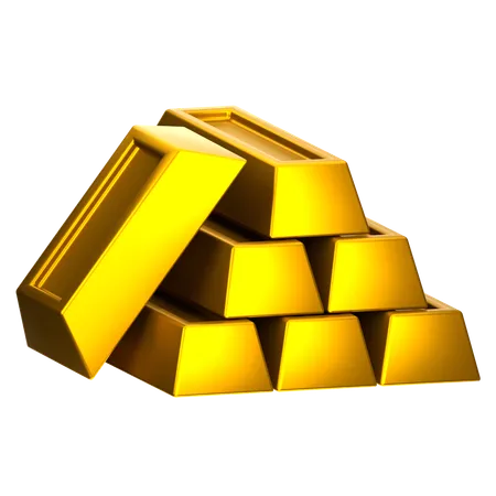 Gold ingots  3D Icon