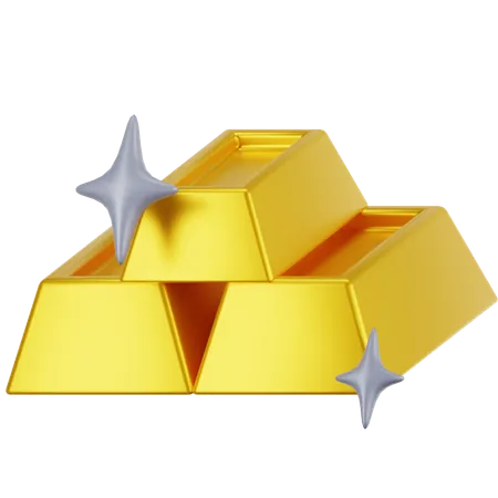 金塊  3D Icon