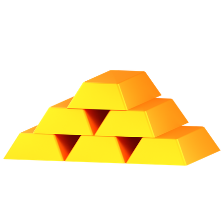 金塊  3D Icon