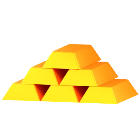 金塊  3D Icon