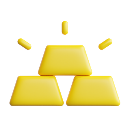 Gold Ingots  3D Icon