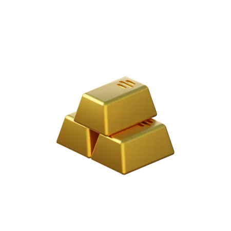 Gold Ingots  3D Icon