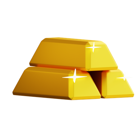 Gold Ingots  3D Icon