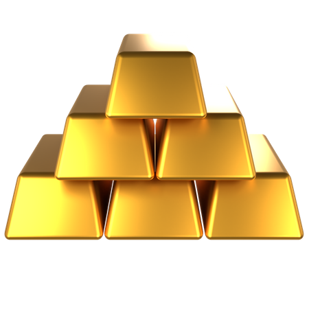 Gold Ingots  3D Icon