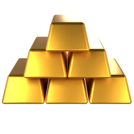 Gold Ingots  3D Icon