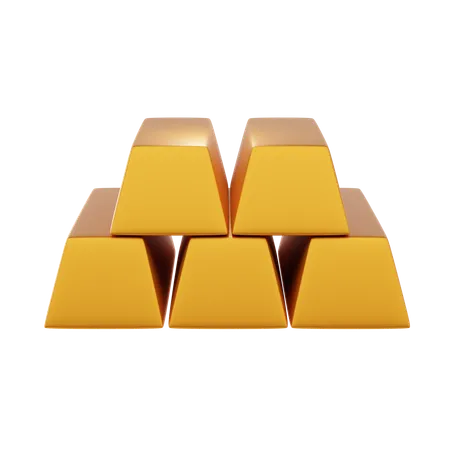 Gold Ingots  3D Icon