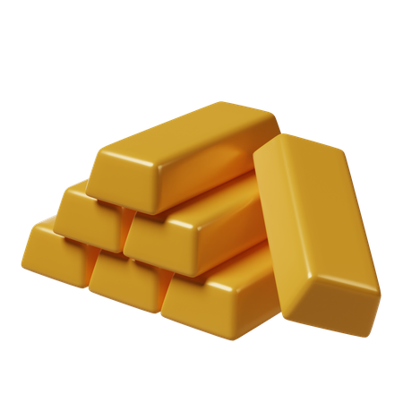 Gold Ingots  3D Icon