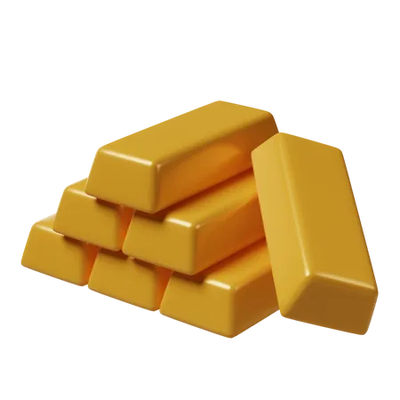 Gold Ingots  3D Icon