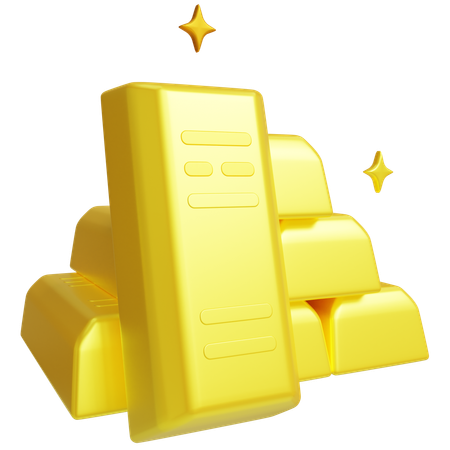 Gold Ingots  3D Icon