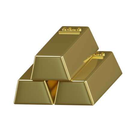 Gold Ingots  3D Icon