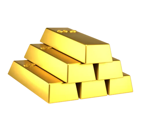 Gold Ingots  3D Icon