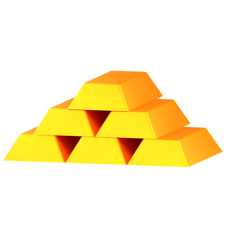 Gold ingots  3D Icon