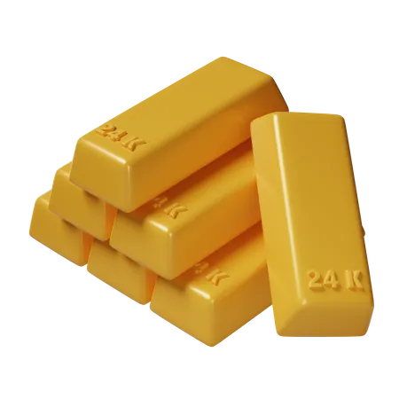 Gold Ingots  3D Icon