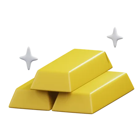 Gold Ingots  3D Icon