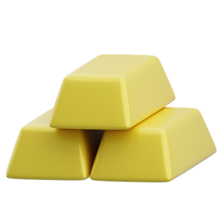 Gold Ingots  3D Icon