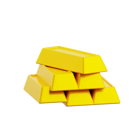 Gold Ingots  3D Icon