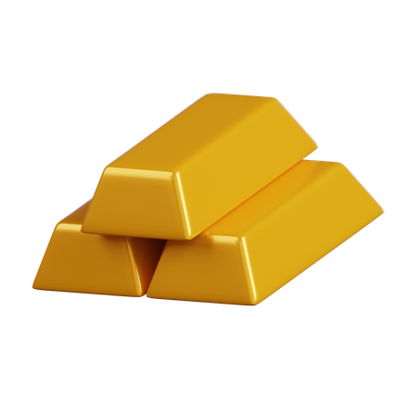 Gold Ingots  3D Icon