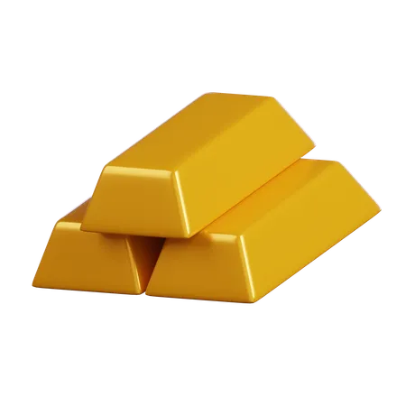 Gold Ingots  3D Icon