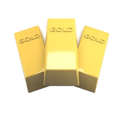 Gold Ingots  3D Icon