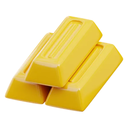 Gold Ingots  3D Icon