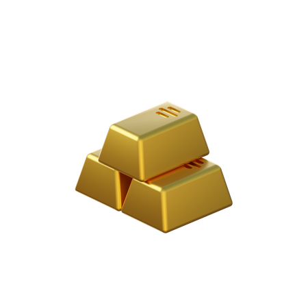 Gold Ingots  3D Icon