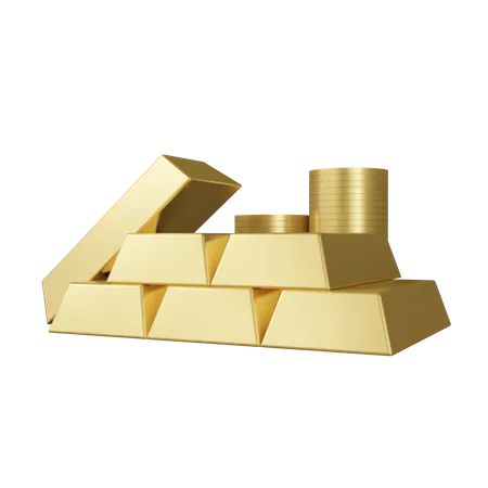 Gold Investment Concept 3 D Icon Illustration 3D Icon