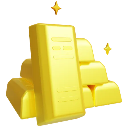 Gold Ingots  3D Icon