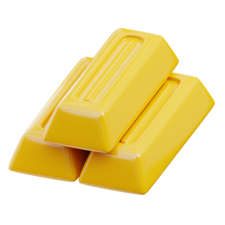 Gold Ingots  3D Icon