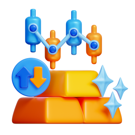 Gold Investment  3D Icon