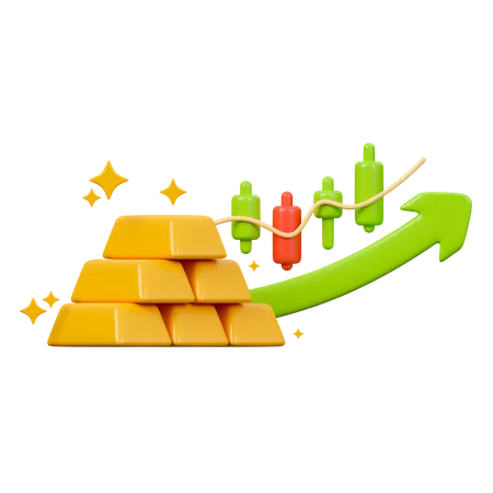 Gold Investment  3D Icon