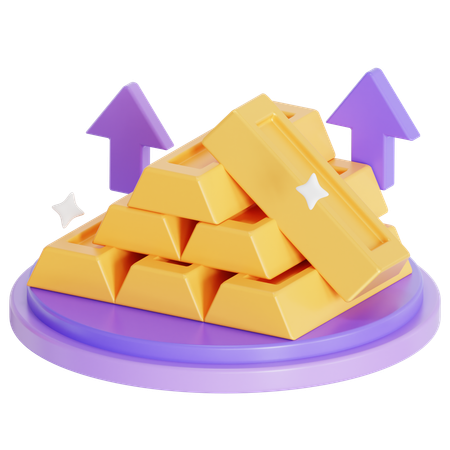 Gold investment  3D Icon