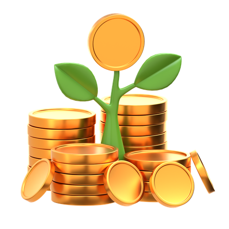 Gold Investment  3D Icon