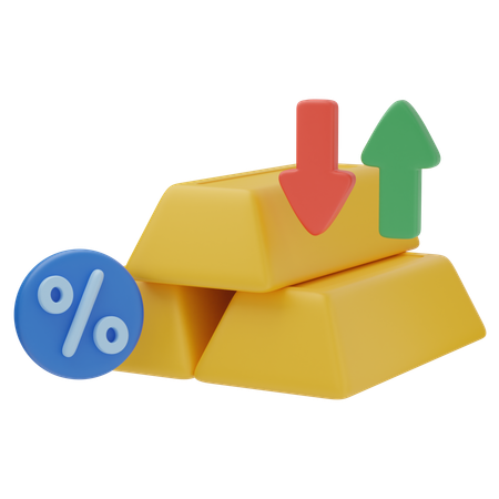 Gold Investment  3D Icon