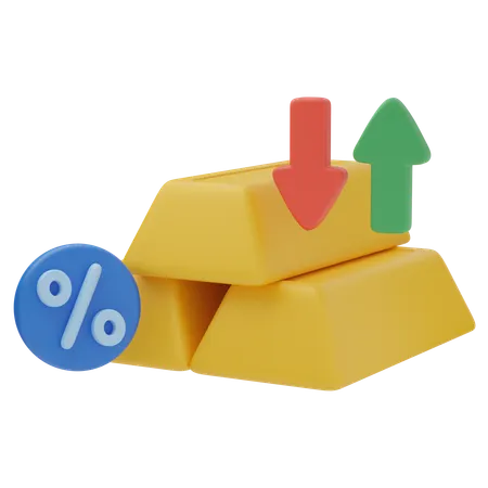 Gold Investment  3D Icon