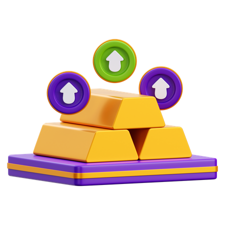 Gold Investment  3D Icon