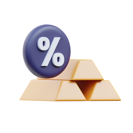 Gold Investment  3D Icon