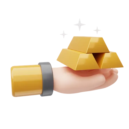 Gold Investment  3D Icon