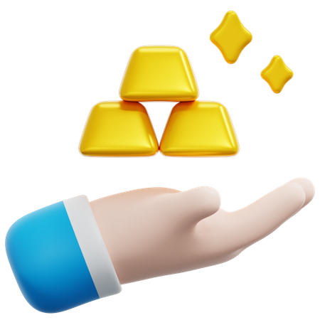 Gold Investment  3D Icon