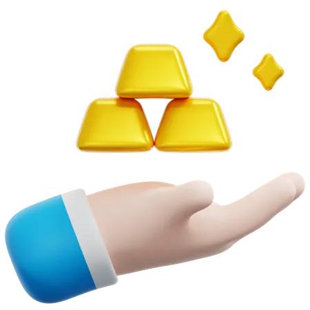 Gold Investment  3D Icon