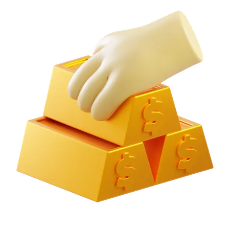 Gold Investment  3D Icon