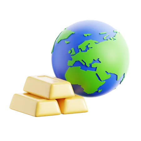 Gold Investment  3D Icon