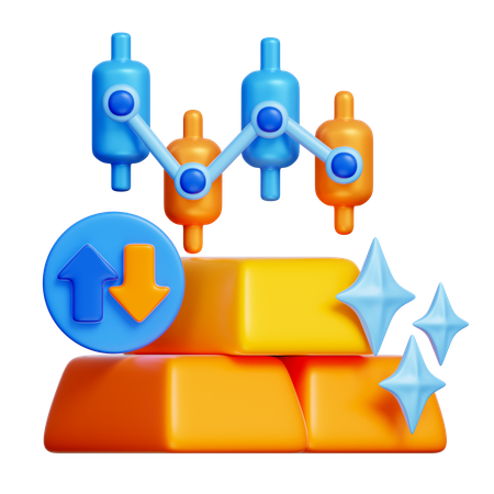 Gold Investment  3D Icon