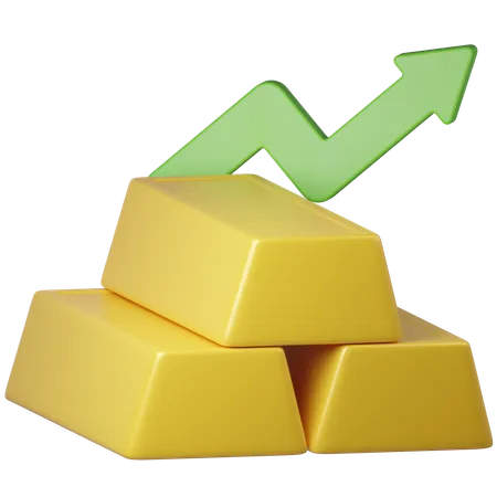 Gold Investment  3D Icon