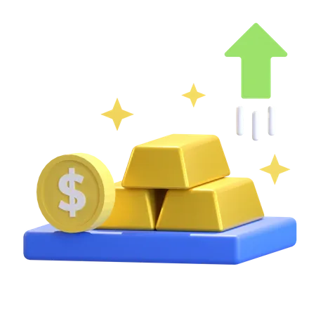 Gold Investment 3D Icon