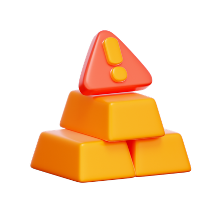 Gold Investment Risk  3D Icon