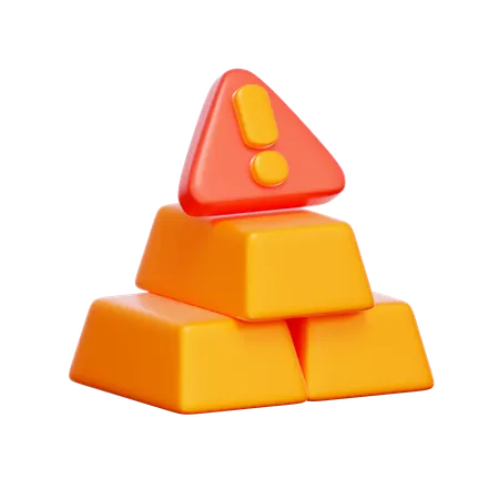 Gold Investment Risk  3D Icon