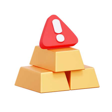 Gold Investment Risk  3D Icon
